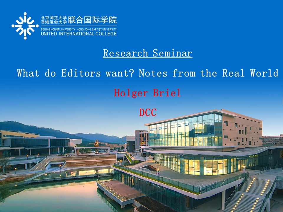 Prof. Holger Briel 封面